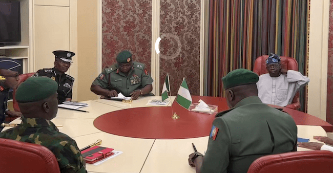 Tinubu – Details of meeting with service chiefs, NSA