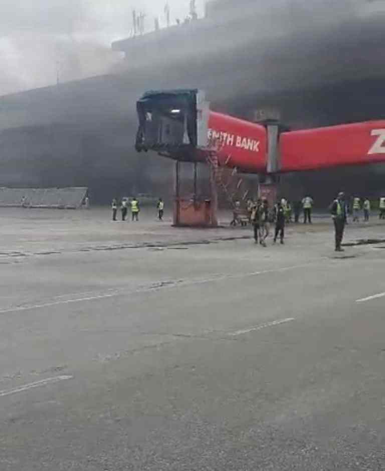 BREAKING: Fire Guts Lagos International Airport&nbsp;(Video)