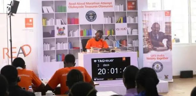 Nigerian Attempts Guinness World Record For Longest Marathon Reading Aloud By An&nbsp;Individual