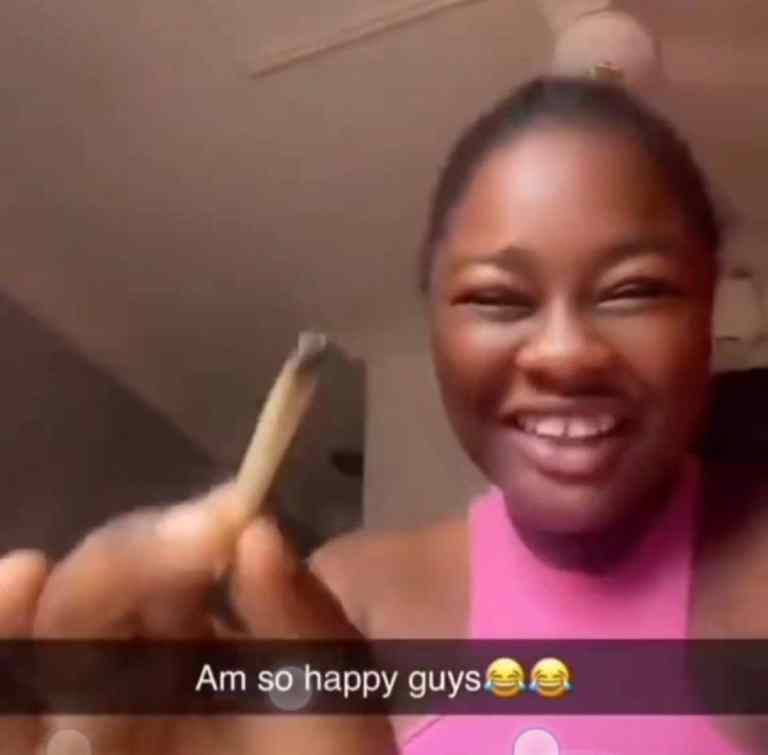 TRENDING VIDEO: Lady ‘Thank God’, Celebrates Her 1st Time Of&nbsp;Sm0king