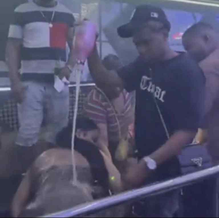 Pablo Doings: Young Man Bathes ‘Naughty Dancer’ With Expensive Drinks In Club (Watch&nbsp;Video)
