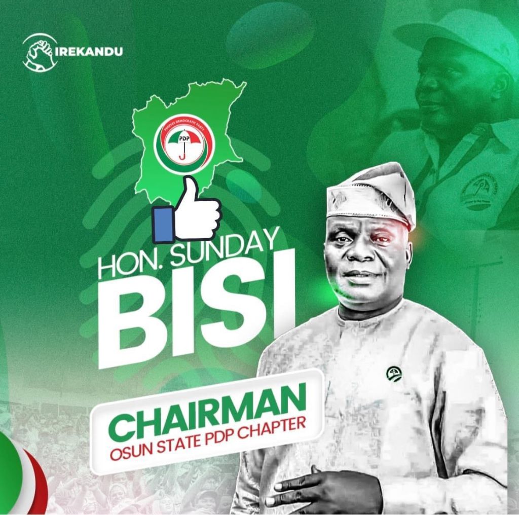 The cap fits him,” says Osun lawmaker Irekandu as PDP chair, Sunday Bisi receives the NUJ’s grassroots politician of the&nbsp;year