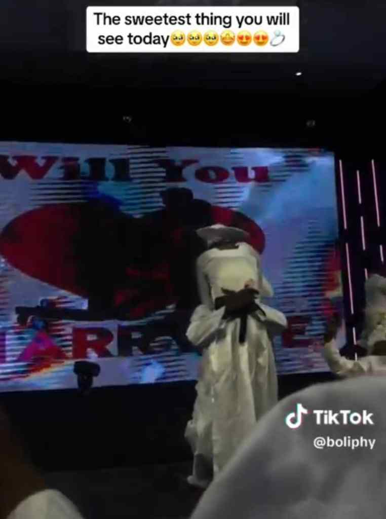 VIDEO: Moment Man Proposed To Lady Singing In Church