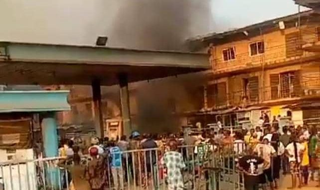 Filling Station in Osun Engulfed in Fire, Video Captures Incident