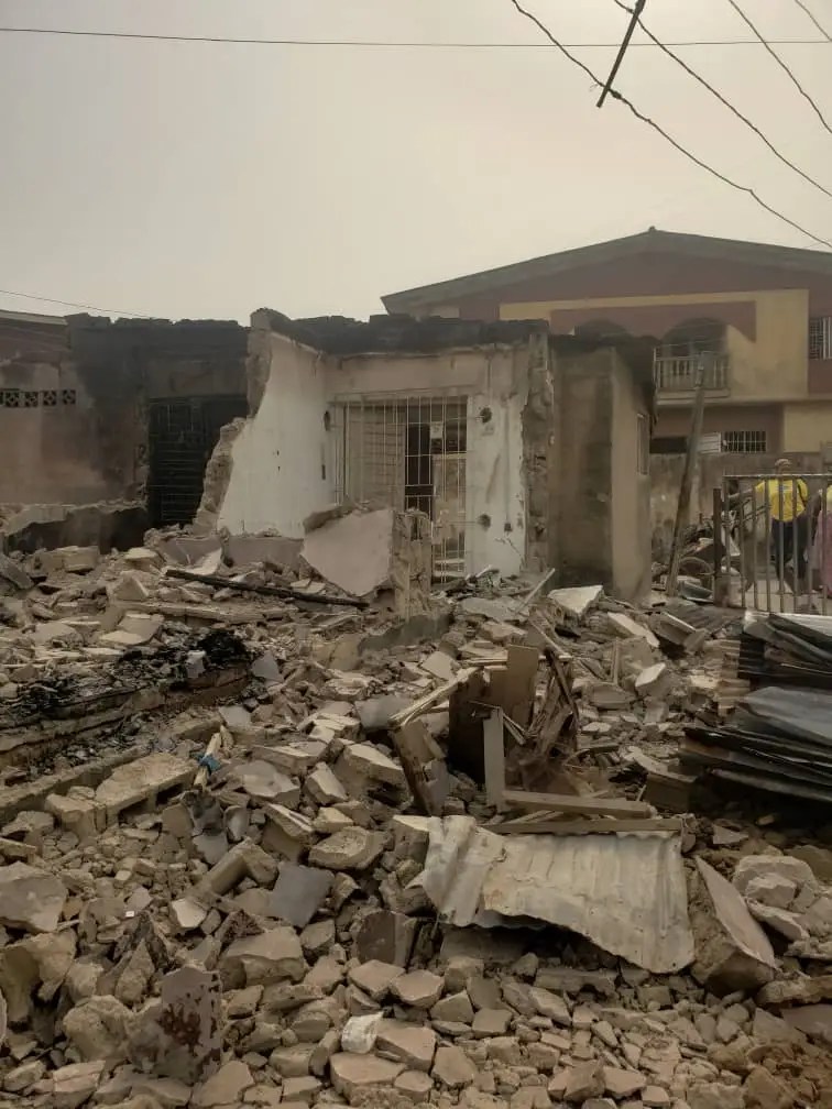 PHOTO : Lagos Gas Explosion Injures Four-Year-Old and&nbsp;Grandparent
