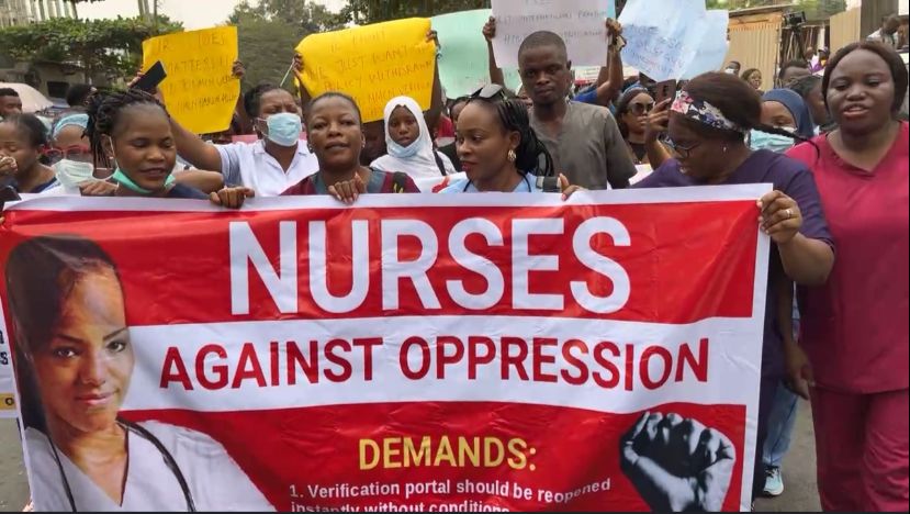 Nurses Protest in Lagos and Abuja Against New Verification Guidelines