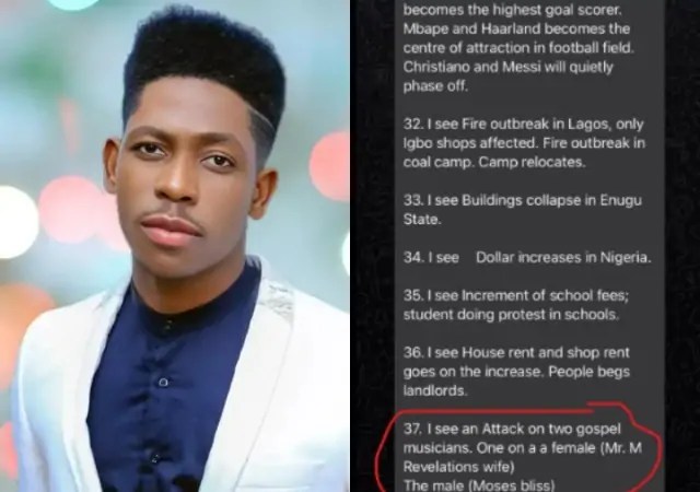 Prophet Who Forecasted Mr. Ibu’s Passing Issues Alarming Prediction Regarding Moses&nbsp;Bliss