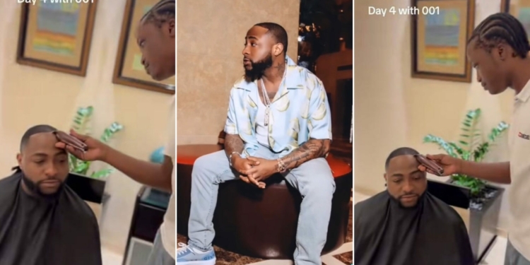[VIDEO] He don open shop for you? – reactions as Davido’s personal barber flies to Dubai to give him&nbsp;haircut