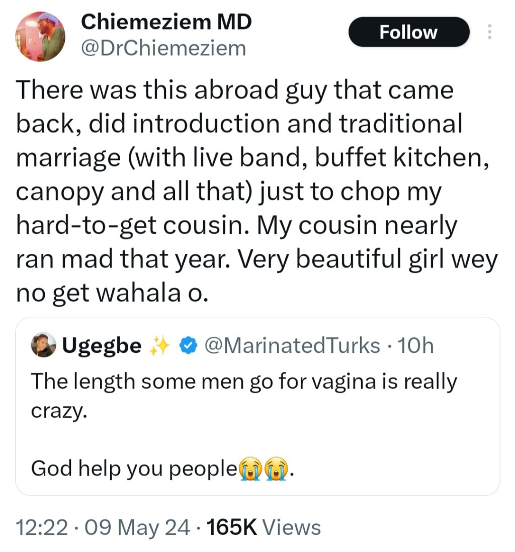 X User, Doc narrates how a man treated his cousin who kept refusing his&nbsp;advances