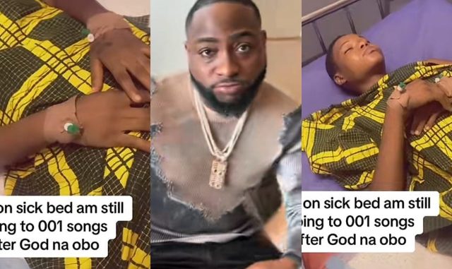 “After God, Na Davido’- Young Nigerian Man Declares From Sick&nbsp;Bed