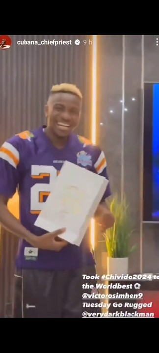 Victor Osimhen Excited & Dance As He Receives His Davido & Chioma Wedding Invite