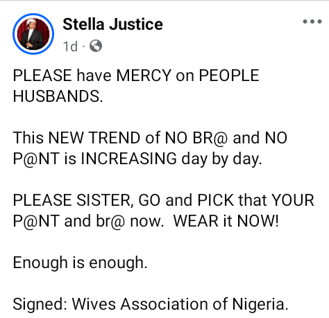 Nigerian Lawyer Begs Women Who Don’t Wear Bras And&nbsp;Pants