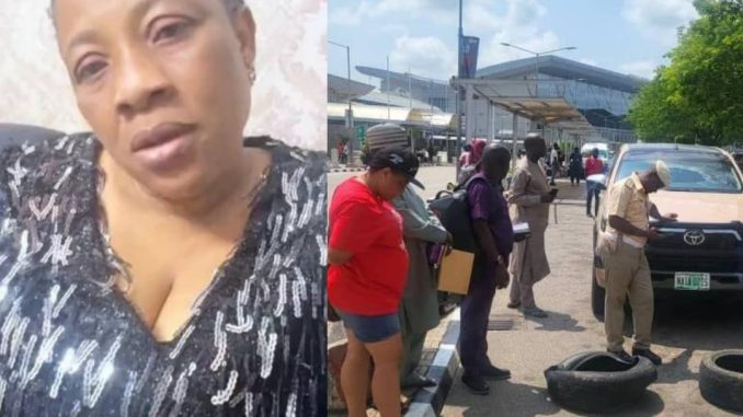 Woman Who Destroyed Husband’s Passport At Lagos Airport Arrested&nbsp;(Video)