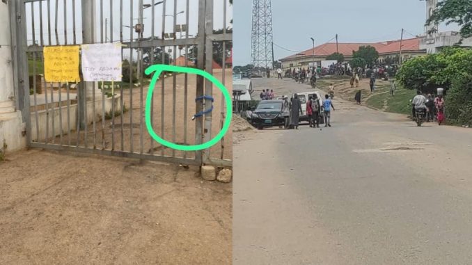 Suspected Hoodlums Lock Osun Poly Campus&nbsp;Gate