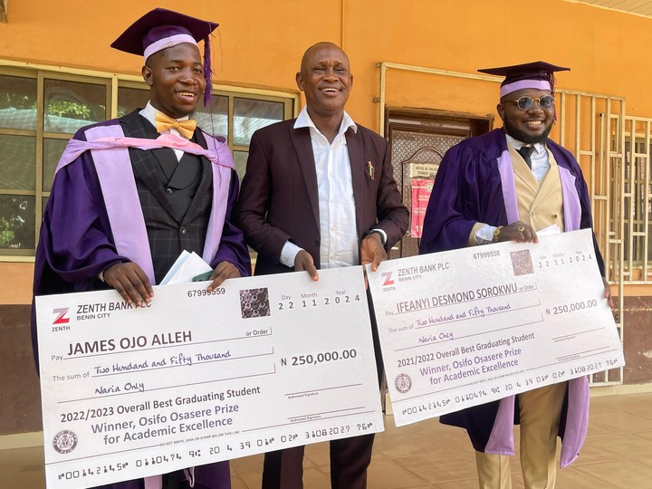 UNIBEN Best Graduating Students Get ₦‎1 Million&nbsp;Award