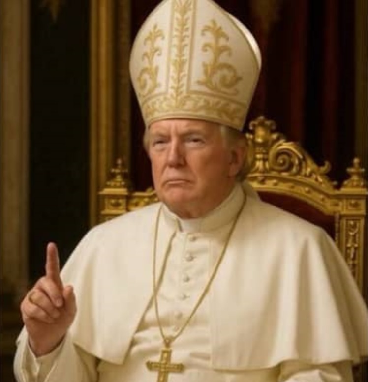 Trump post spoof picture dressed as pope