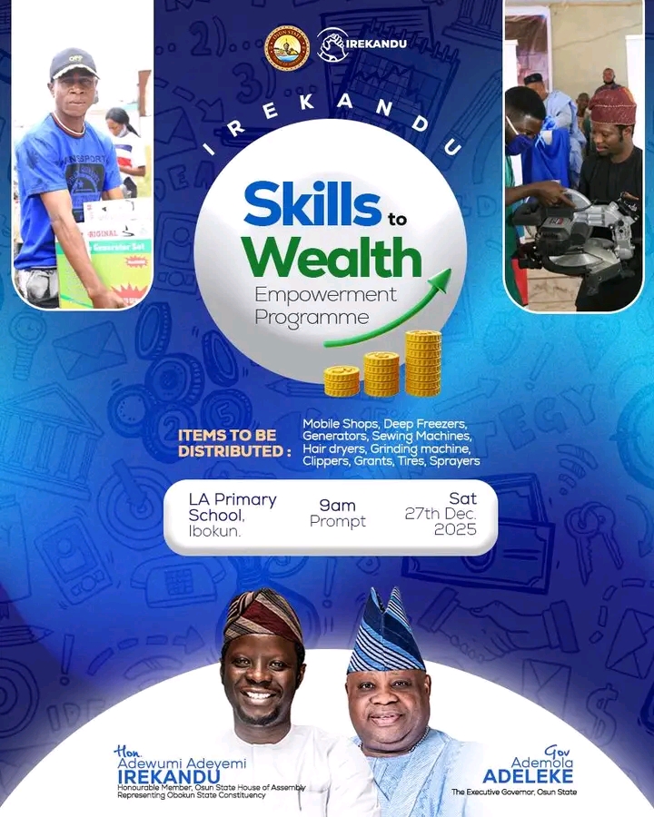 Grassroots Impact: Irekandu Distributes Kiosks, Equipment, and Cash to Hundreds Beneficiaries across Obokun Local Government