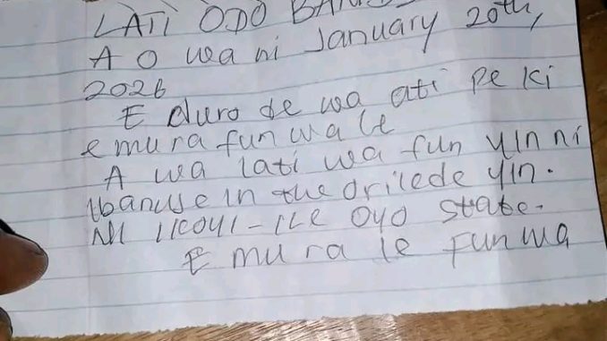 Bandits Write Letter To Oyo&nbsp;Community