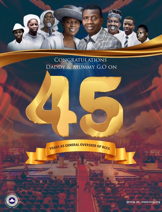 45 Years Of Pastor E. A. Adeboye As G.O. Of&nbsp;RCCG